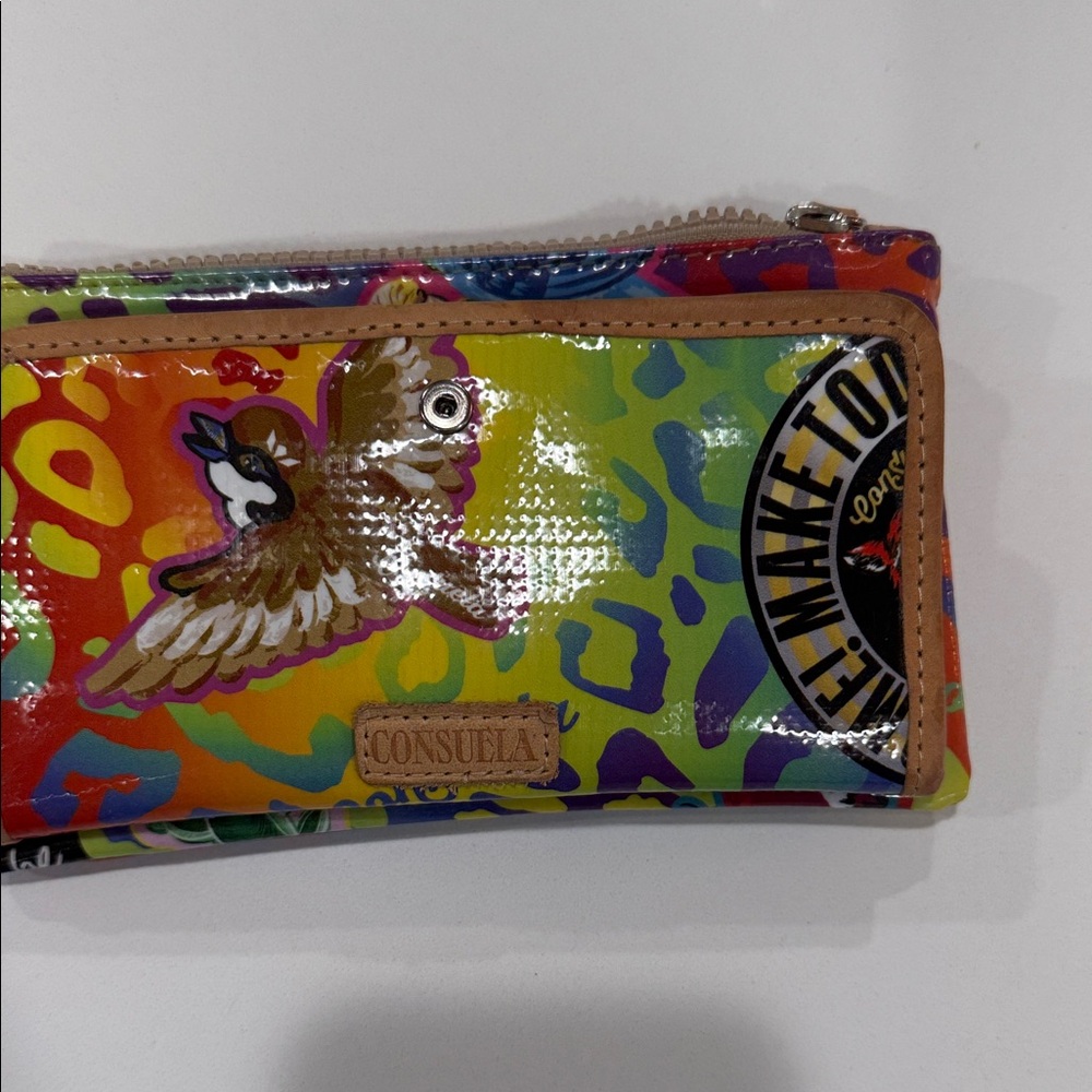 Consuela Multicolor Bird Design Wallet